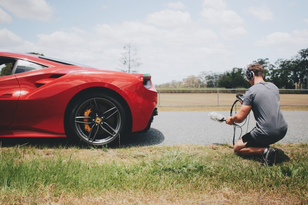 We got a phone call from a friend asking for help on a shoot! Having had audio experience in the past, we were happy to help. No one prepared me for 0-100km/hr in 2.8 seconds. My push bike feels too slow now…